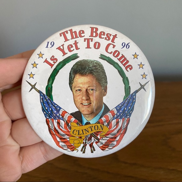 Bill Clinton 1996 Re Election Campaign Button Pin - Picture 3 of 5